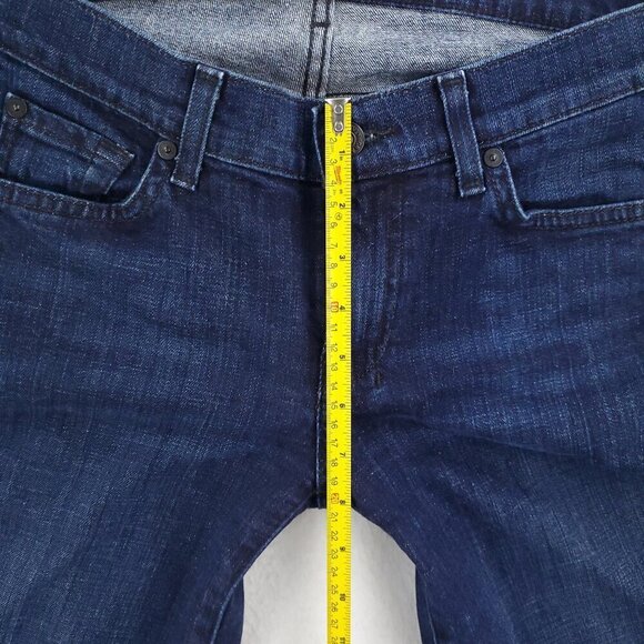 7 For All Mankind Dojo Jeans Flare Denim Stretch Women's "27" Real 31x32 - Picture 7 of 12